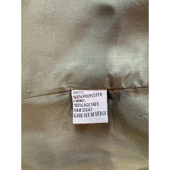 Halston Suit Set Skirt Jacket Career Academia Green Size 4 Petite - Picture 15 of 16